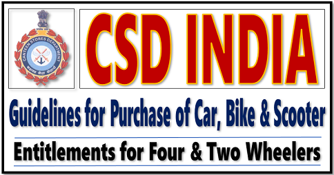 The Guidelines for Purchase of Car, Bike and Scooter in Canteen Store Department