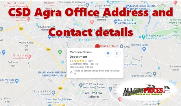 CSD Agra Office Address and Contact details