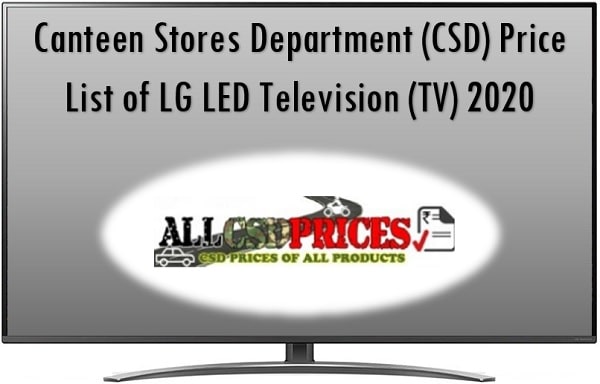 CSD Price List of LG LED TV 2020