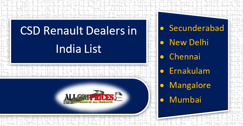 CSD Renault Dealers in India List