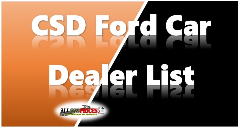 CSD Ford Car Dealer List
