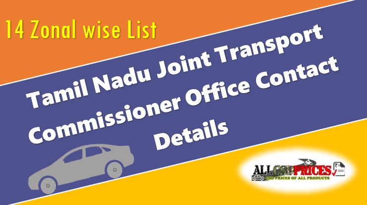 TN Joint Transport Commissioner Office Contact Details