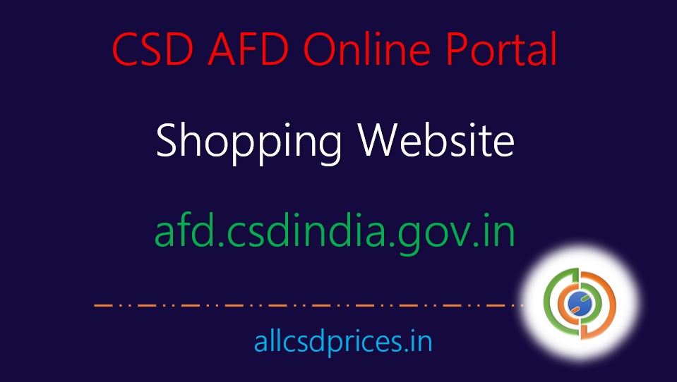 CSD AFD Online Shopping Website Portal