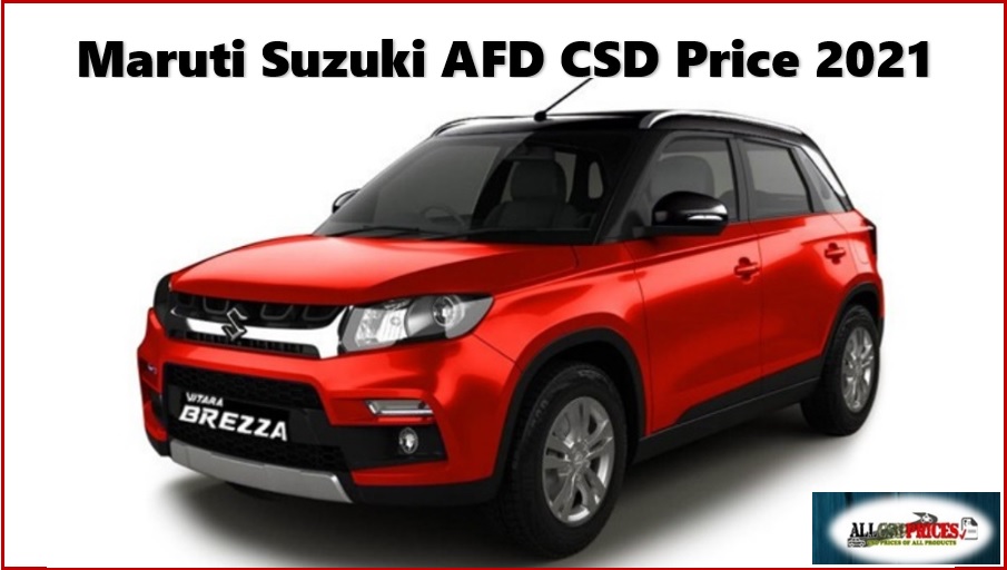 Maruti CSD AFD Car Price 2021 PDF