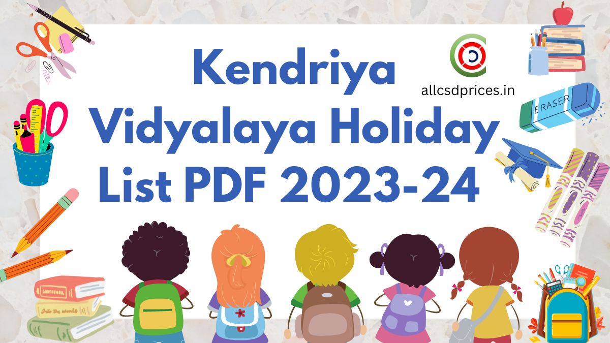KV School Holiday List 20232024 PDF